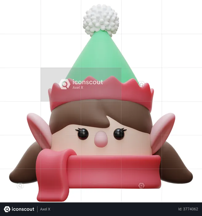 Christmas Elf  3D Illustration