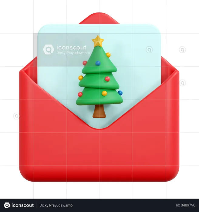 Christmas Envelope  3D Icon