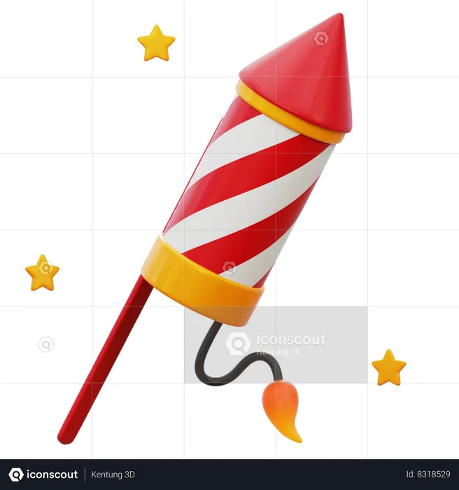 Christmas Firecracker  3D Icon