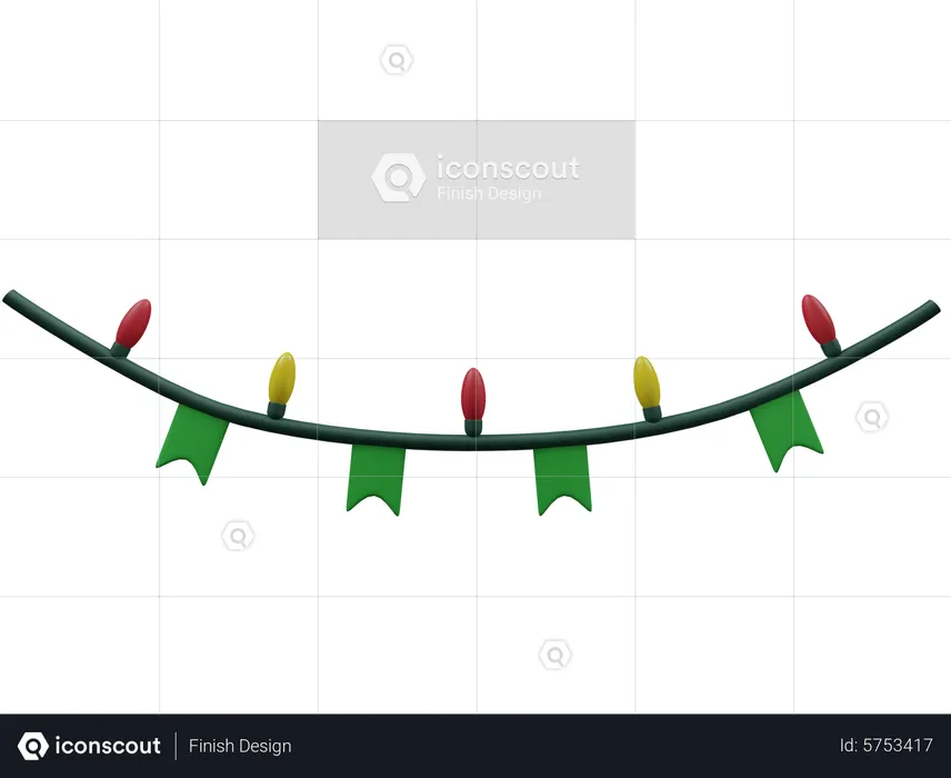 Christmas Garland  3D Icon