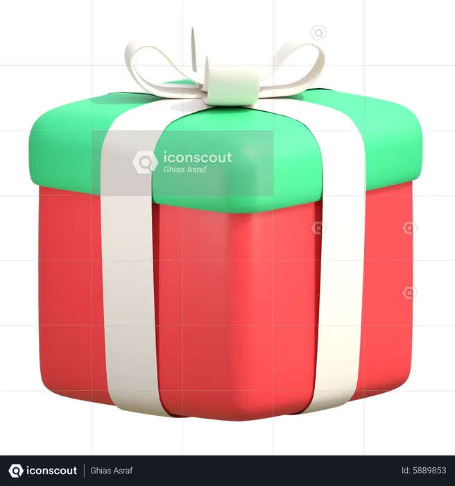 Christmas Gift Box  3D Icon