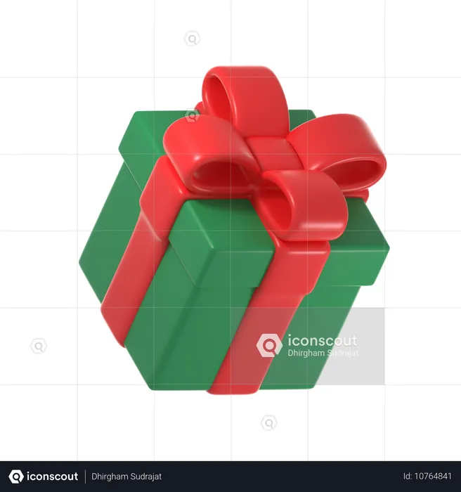 Christmas Gift Box  3D Icon