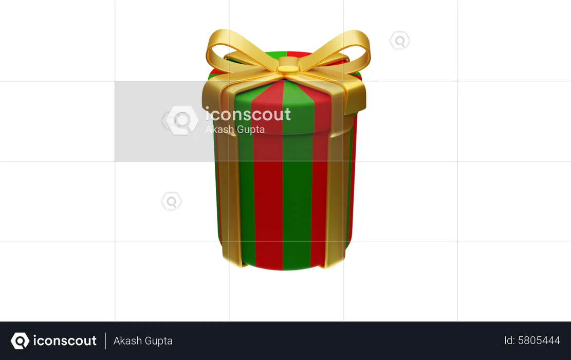 Christmas gift box  3D Icon