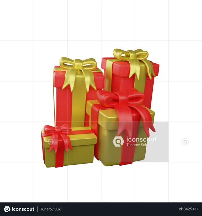 Christmas Gifts  3D Icon