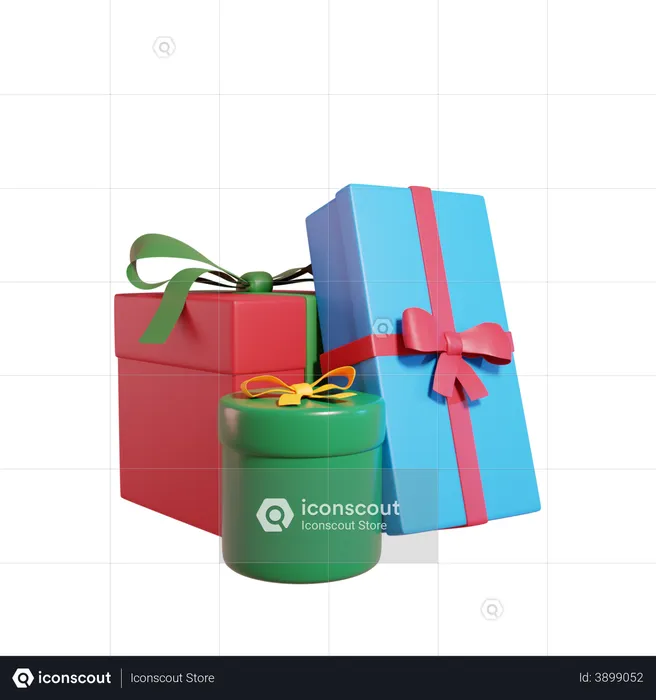 Christmas Gifts  3D Illustration