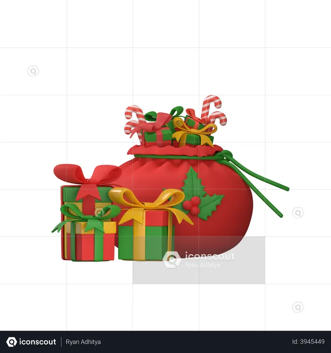 Christmas Gifts  3D Illustration