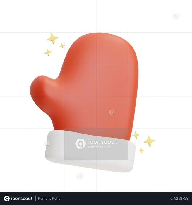 Christmas Gloves  3D Icon