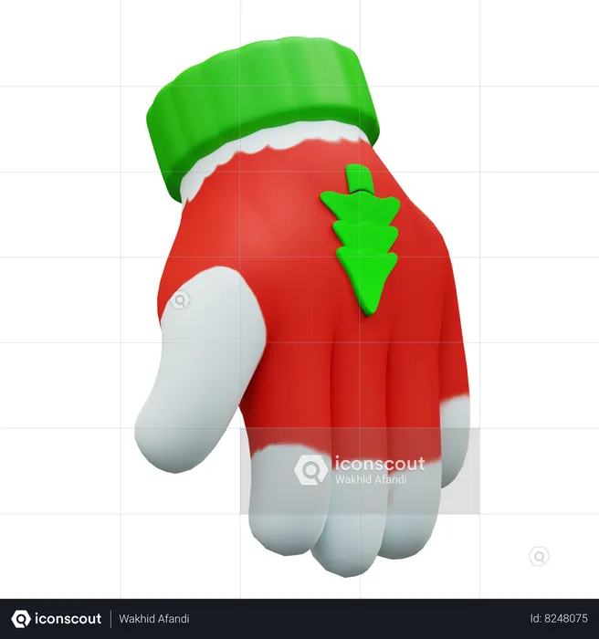 Christmas Gloves  3D Icon