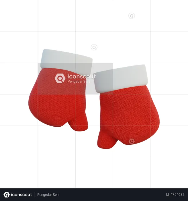 Christmas Gloves  3D Icon