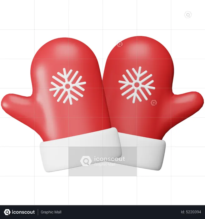 Christmas Gloves  3D Icon