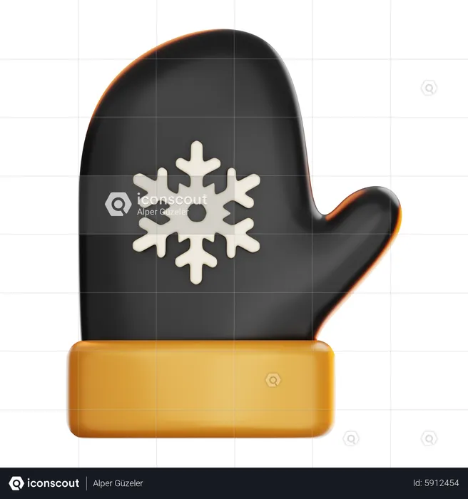 Christmas Gloves  3D Icon
