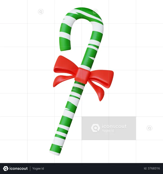 Christmas Green Candy  3D Illustration