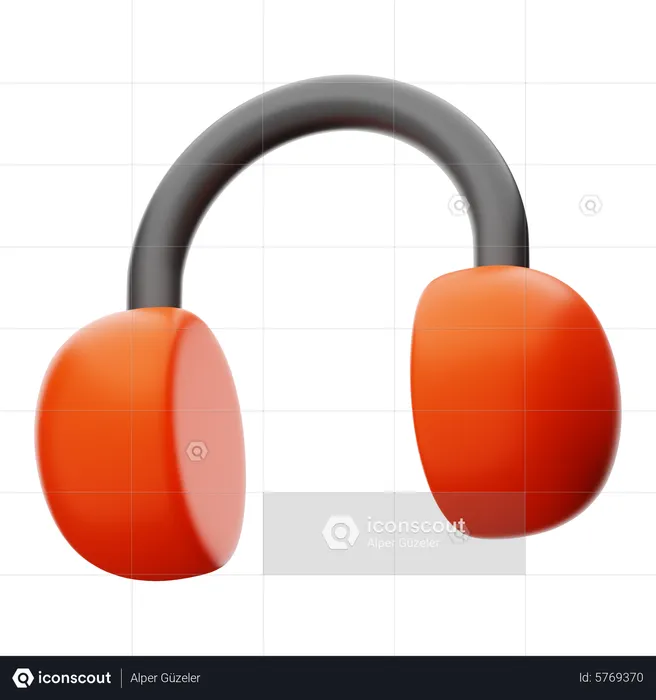 Christmas Headset  3D Icon