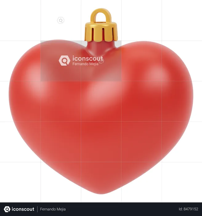 Christmas Heart  3D Icon