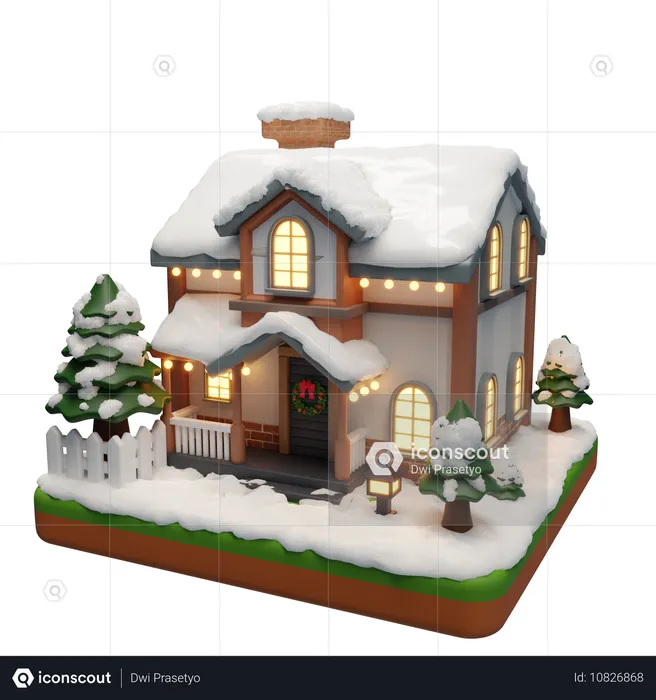 Christmas House  3D Icon