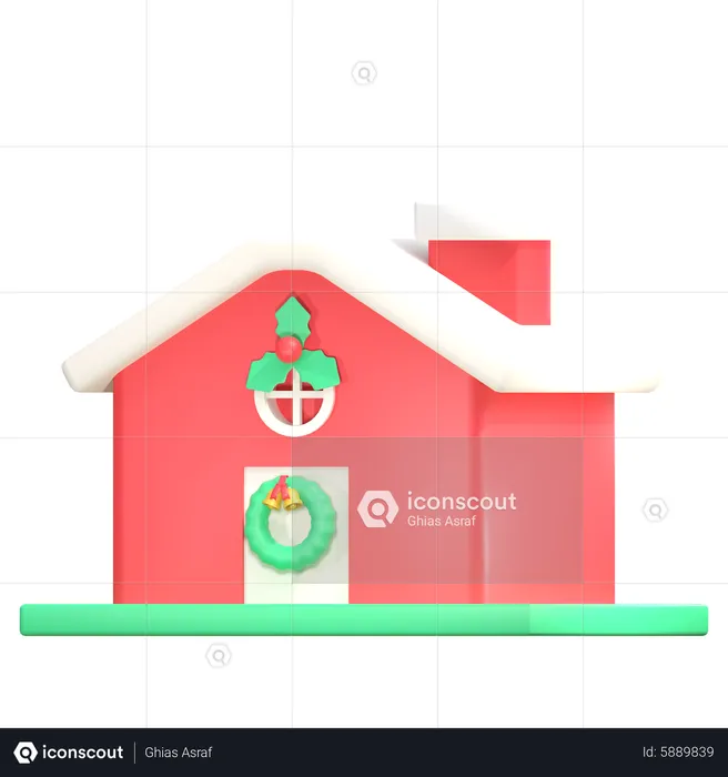 Christmas House  3D Icon
