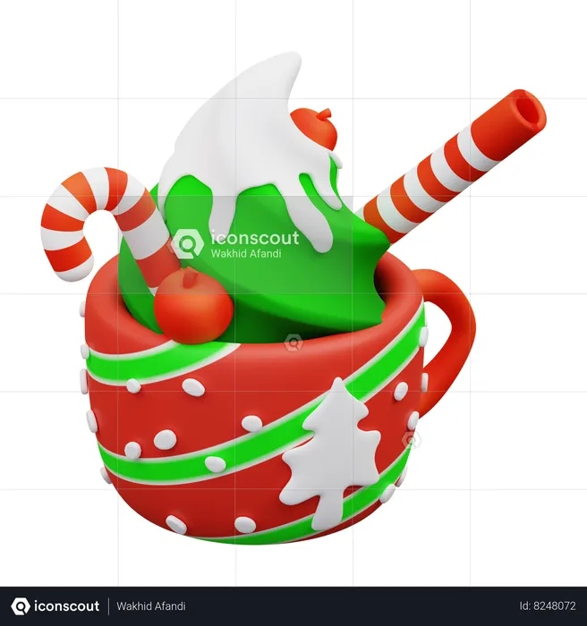 Christmas Ice Cream  3D Icon