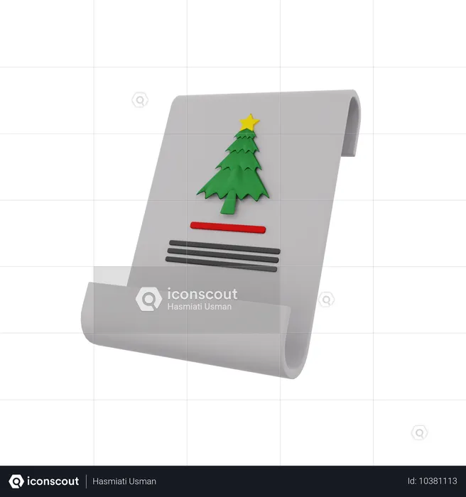 Christmas Invitation  3D Icon