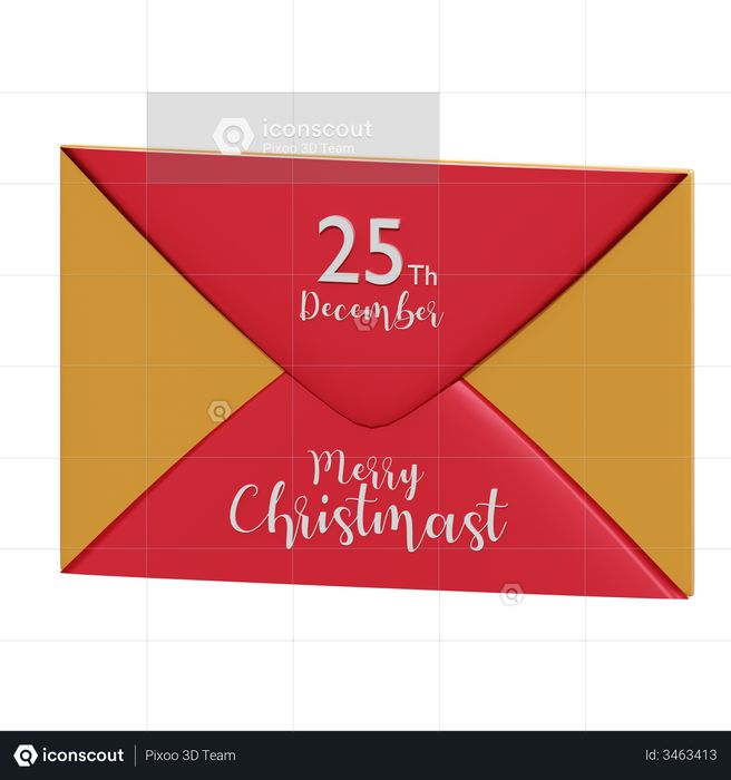 Christmas Invitation 3D Illustration