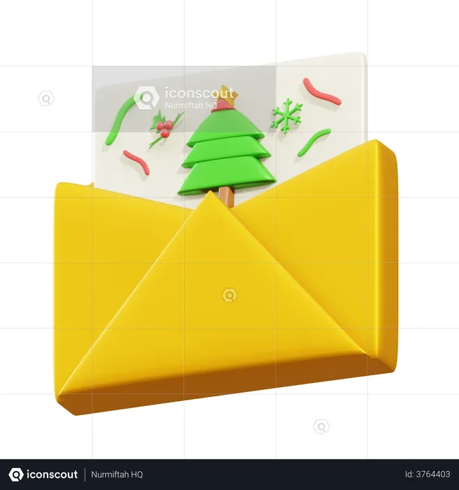 Christmas Invitation  3D Illustration