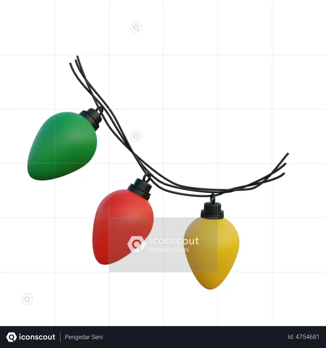 Christmas Lights  3D Icon