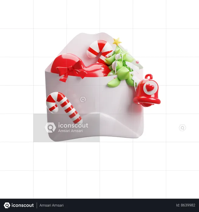 Christmas Mail  3D Icon