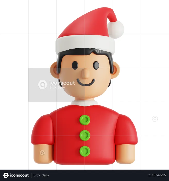 Christmas man  3D Icon