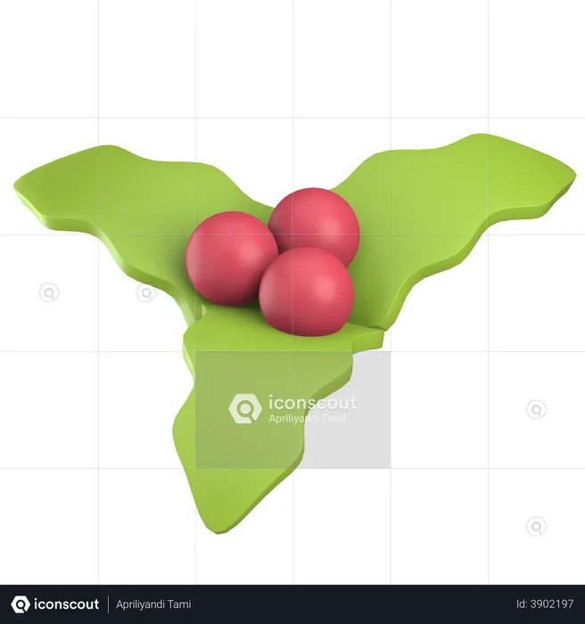 Christmas Mistletoe  3D Illustration