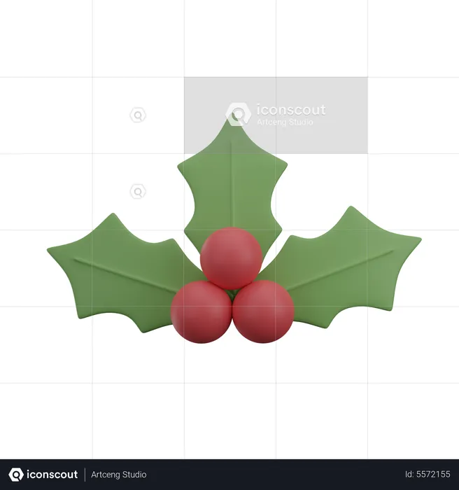 Christmas mistletoe  3D Icon