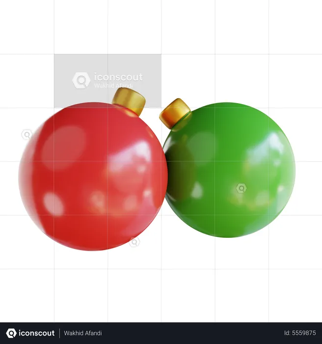 Christmas Ornament Lights  3D Icon