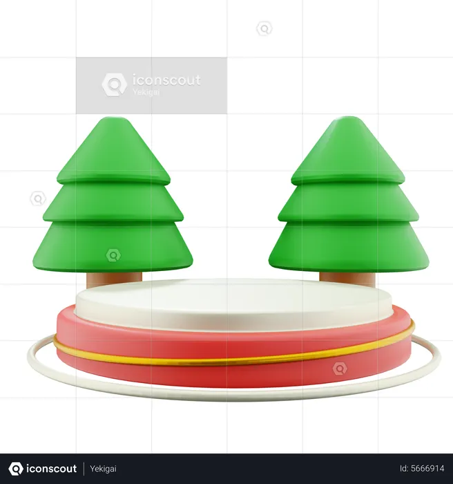 Christmas Podium  3D Icon