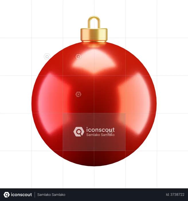 Christmas Red Bubble  3D Illustration