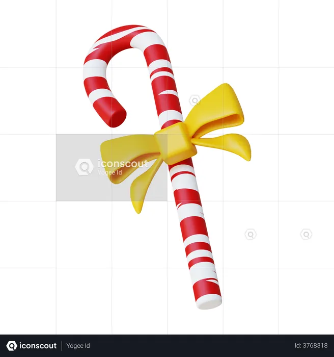 Christmas Red Candy  3D Illustration