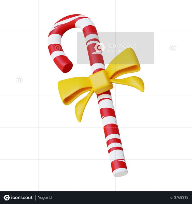 Christmas Red Candy 3D Illustration