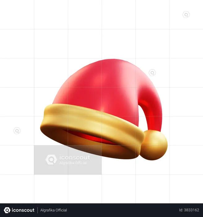 Christmas Santa Hat  3D Illustration