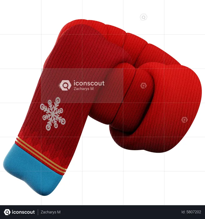 Christmas Scarf  3D Icon