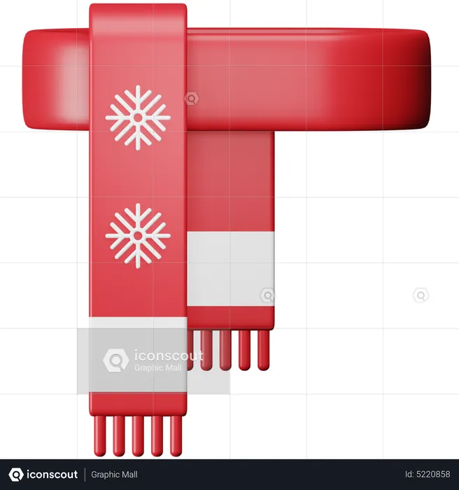 Christmas Scarf  3D Icon