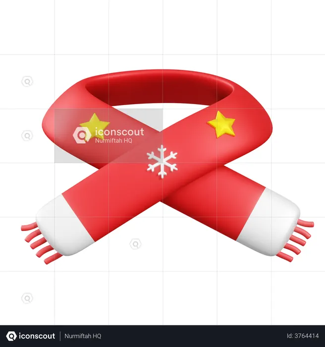 Christmas Scarf  3D Illustration