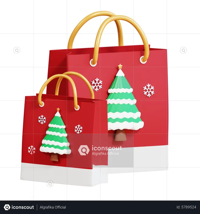 Christmas Shopping  3D Icon