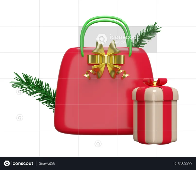 Christmas Shopping  3D Icon