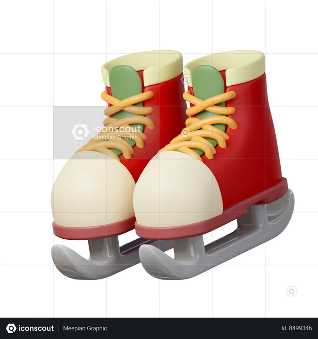 Christmas Skate Shoe  3D Icon