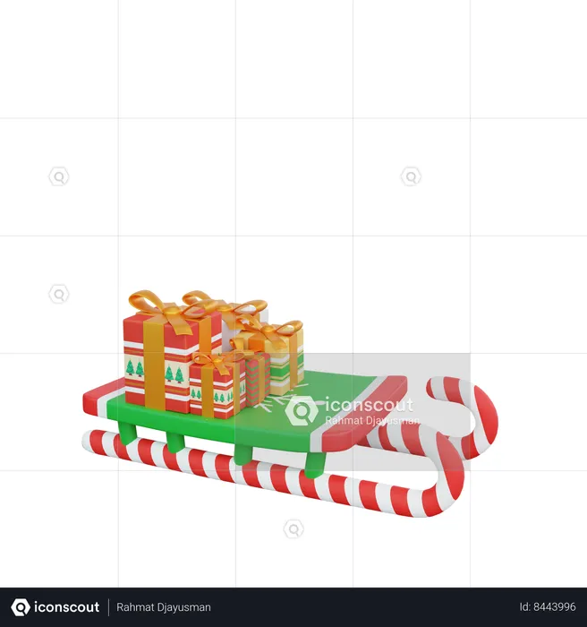 Christmas Sledge  3D Icon