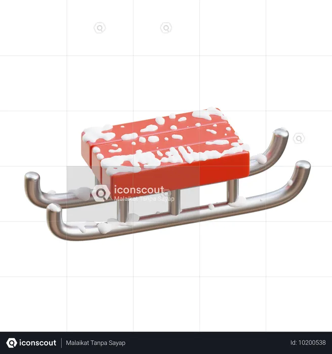 Christmas sleigh  3D Icon