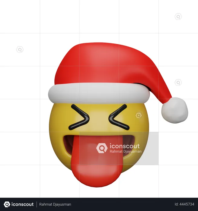 Christmas Smiley Emoji Emoji 3D Illustration