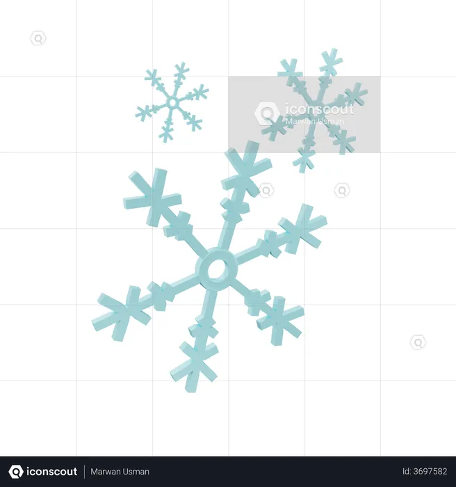 Christmas snow  3D Illustration