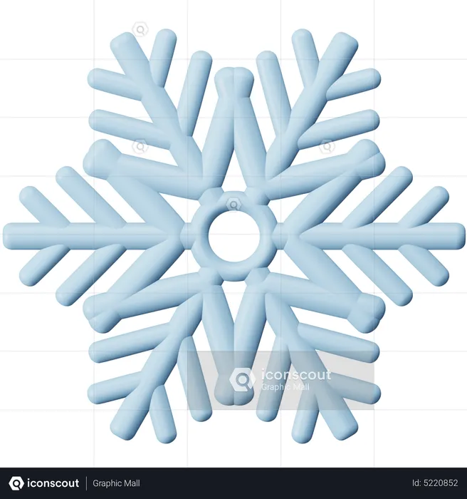 Christmas 3d snowflakes icon illustration 14530034 PNG