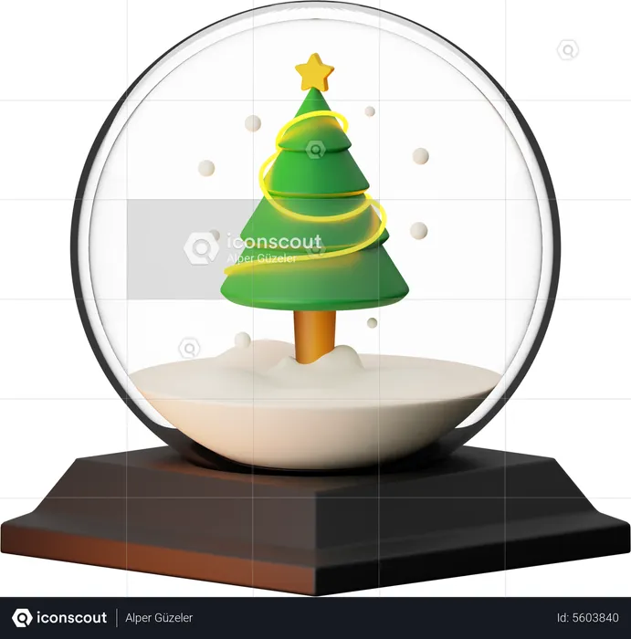 Christmas Snow Globe  3D Icon