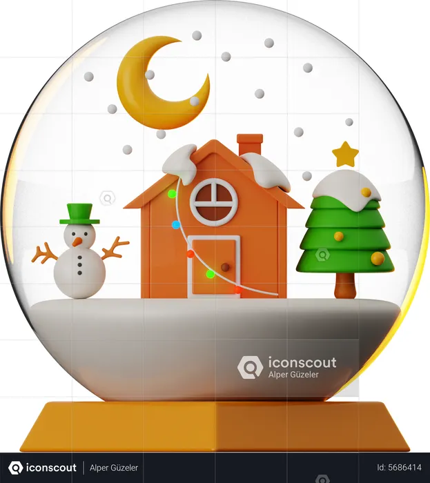 Christmas Snow Globe  3D Icon