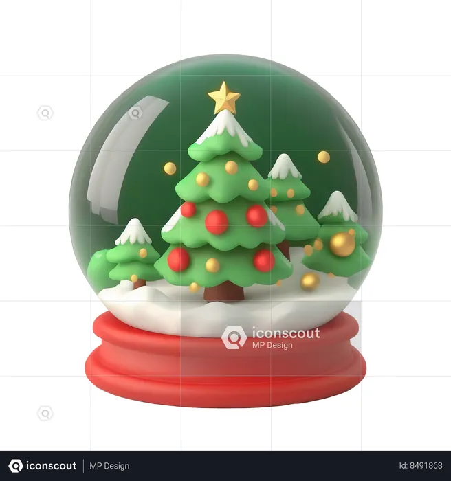 Christmas Snowball  3D Icon