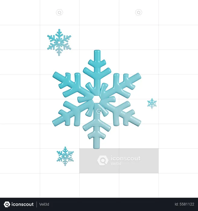Christmas Snowflake  3D Icon